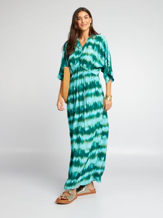 Robe longue de plage type tie and dye