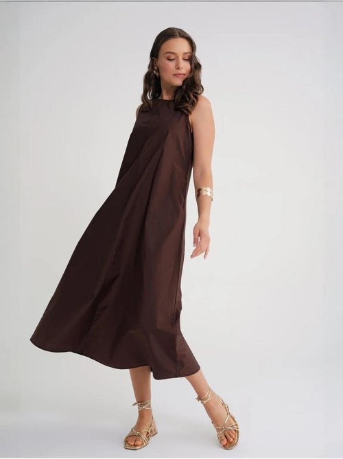 Robe longue décontractée avec fermeture à boutons et poches mixray - Kiabi
