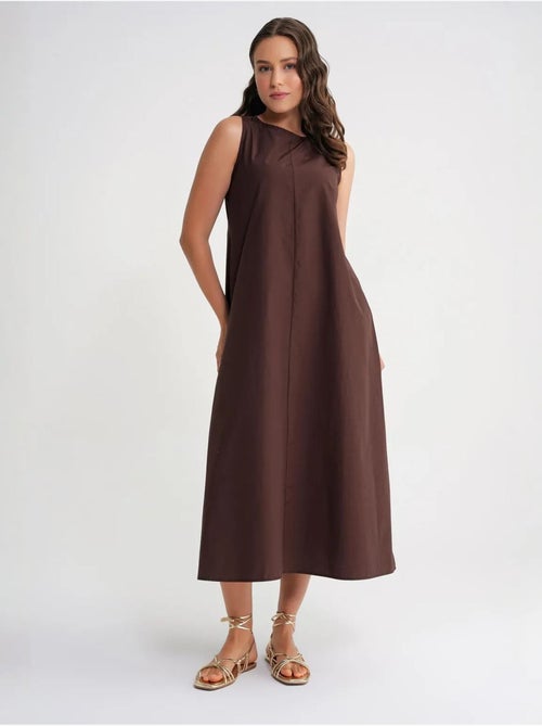 Robe longue décontractée avec fermeture à boutons et poches mixray - Kiabi