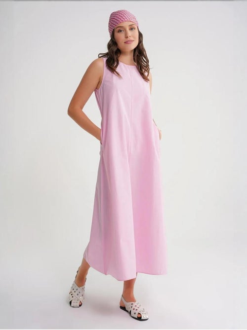 Robe longue décontractée avec fermeture à boutons et poches mixray - Kiabi