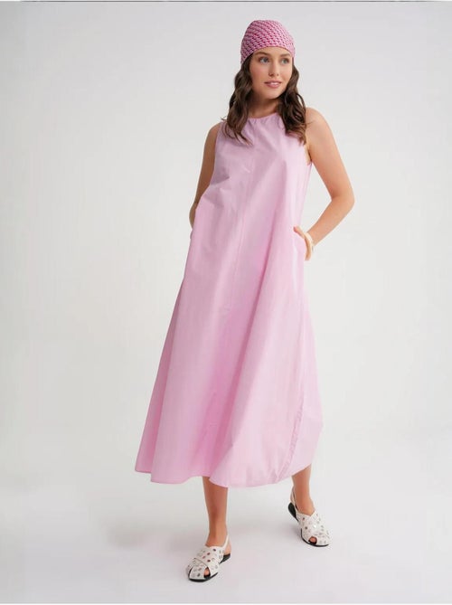 Robe longue décontractée avec fermeture à boutons et poches mixray - Kiabi
