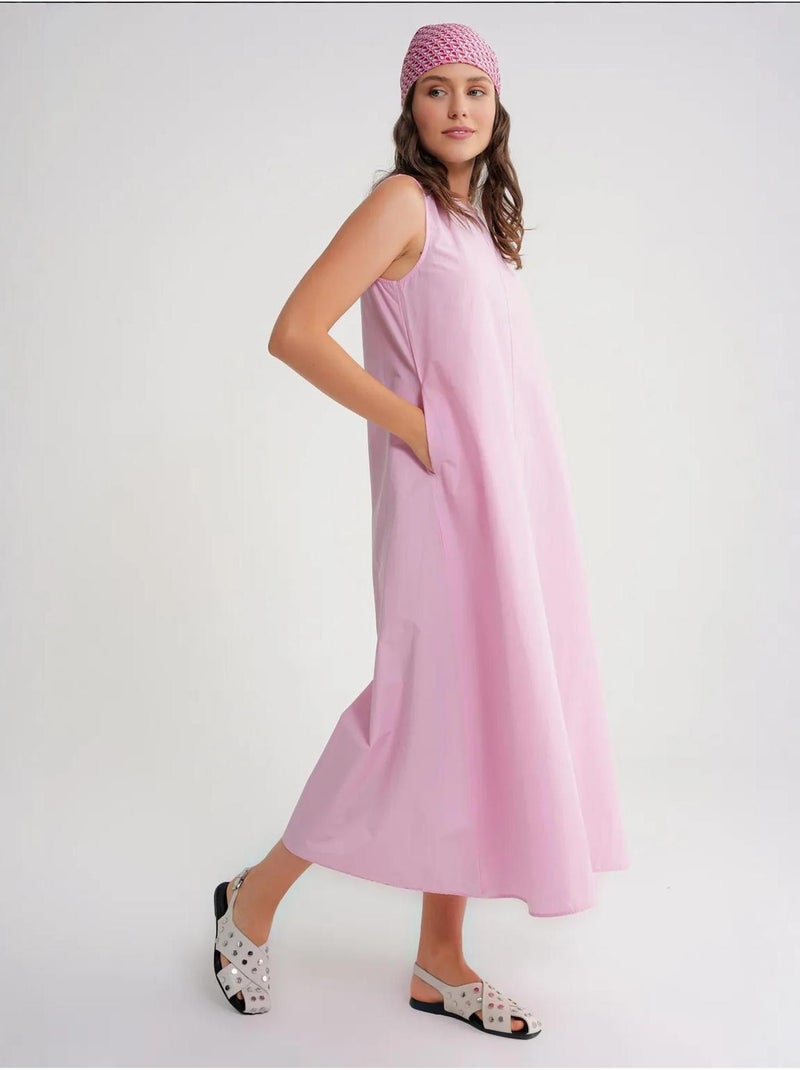 Robe longue décontractée avec fermeture à boutons et poches mixray Rose pâle - Kiabi