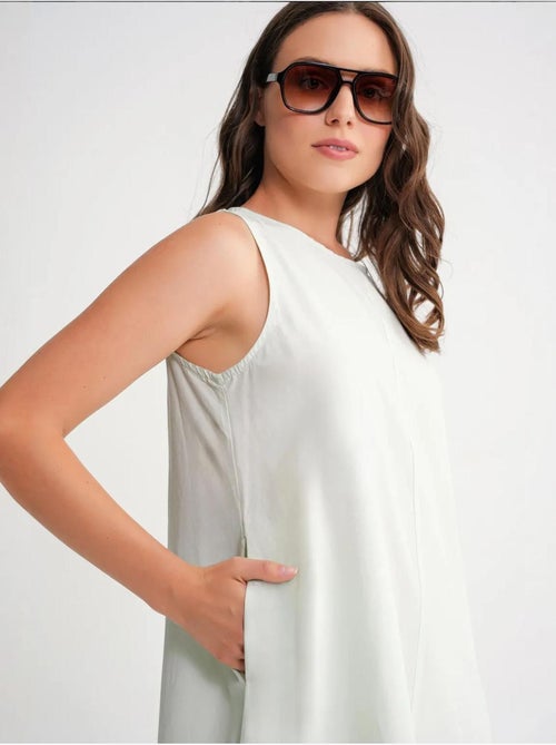 Robe longue décontractée avec fermeture à boutons et poches mixray - Kiabi