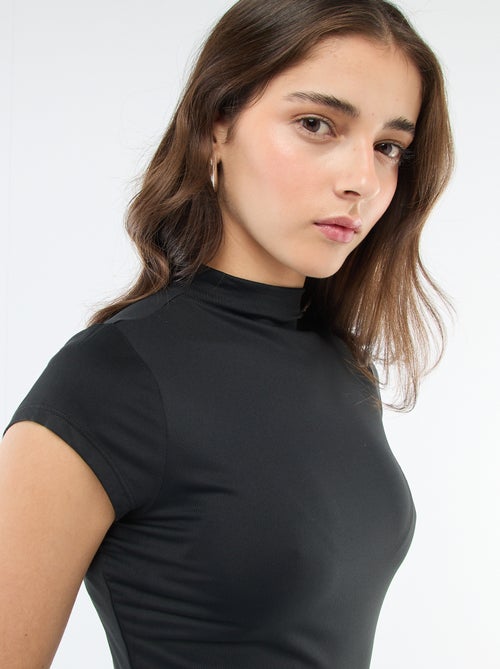 Robe longue effet peau de pêche - Kiabi