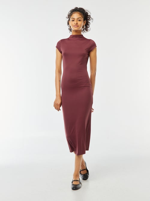 Robe longue effet peau pêche - Kiabi