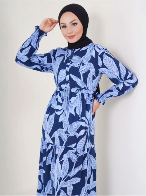 Robe longue en crêpe de viscose à fleurs bdart - Kiabi Robe longue en crêpe de viscose à fleurs bdart - Kiabi