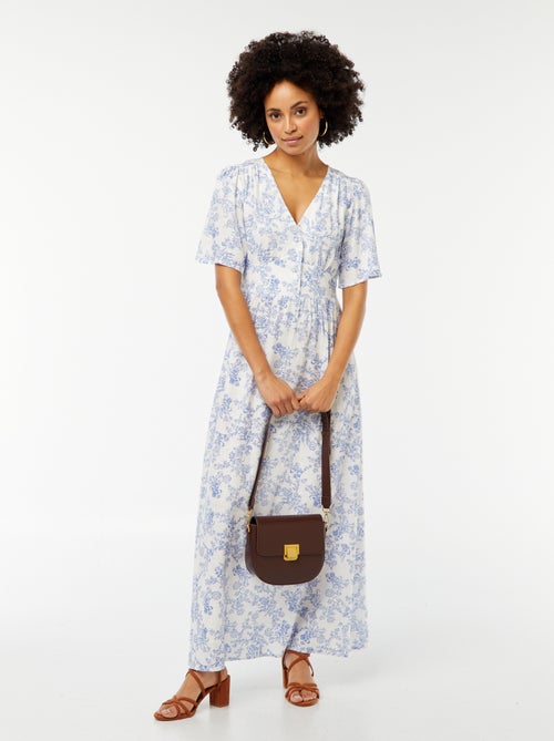 Robe longue en lin mélangé - Kiabi