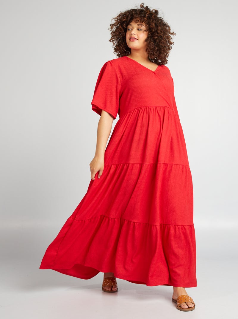 Kiabi Tunique Longue Rouge Femme Robe Chemise Robe Ete 2021 Kiabi