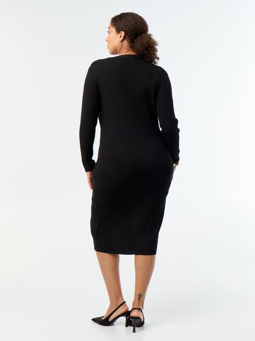 Robe longue en matière côtelé - Kiabi Robe longue en matière côtelé - Kiabi