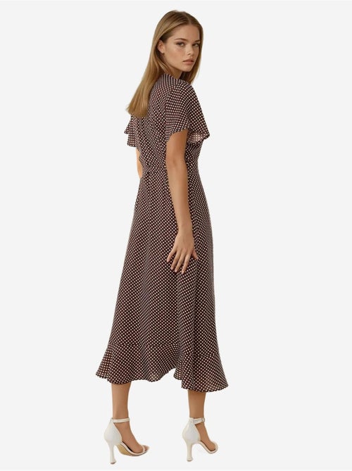 Robe longue en viscose imprimée à col en v hiccup - Kiabi