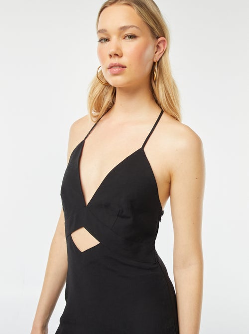 Robe longue et fluide à bretelles - Kiabi