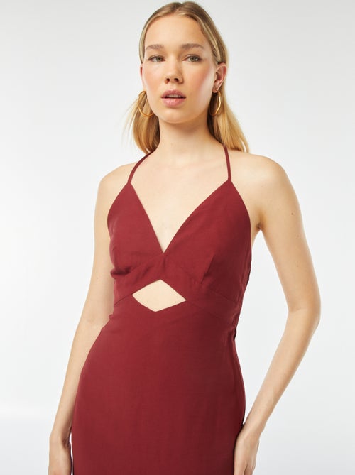 Robe longue et fluide à bretelles - Kiabi