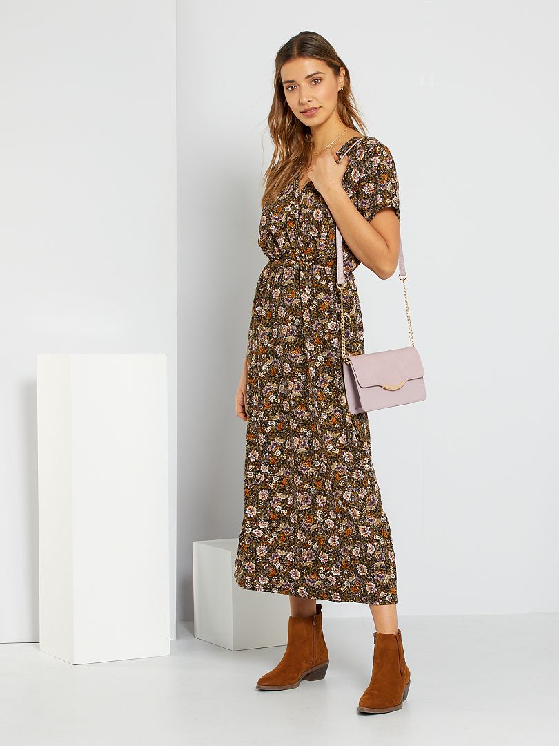 Stradivarius robe shop longue fleurie