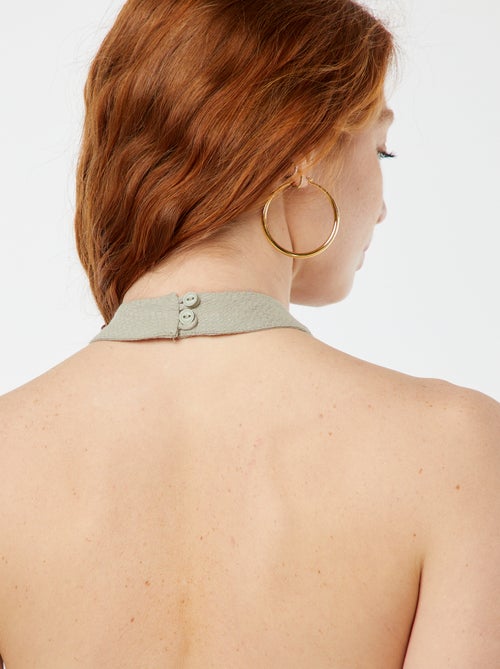 Robe longue fluide avec large décolleté - Kiabi