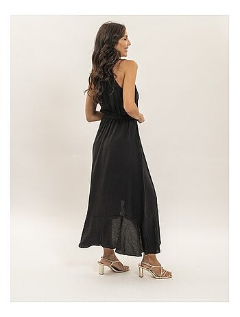 Robe longue fluide avec volants iniva