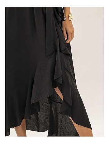 Robe longue fluide avec volants iniva