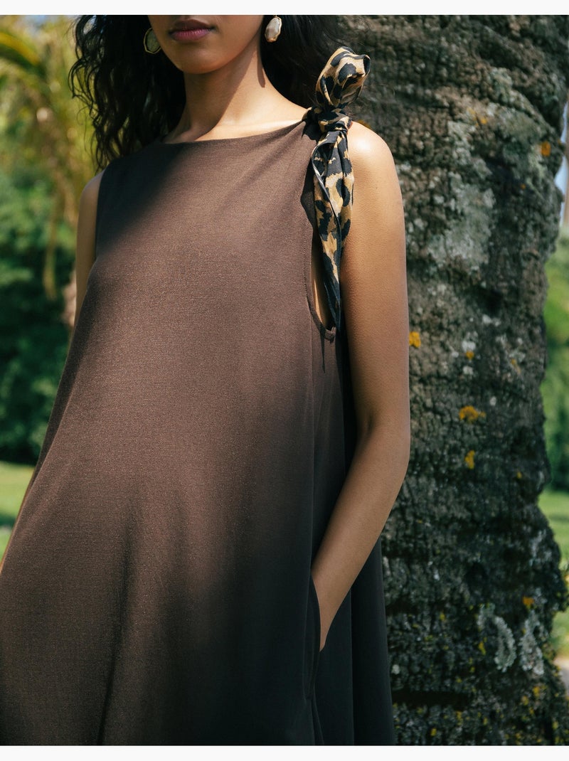 Robe longue fluide, MO Fashion Marron - Kiabi
