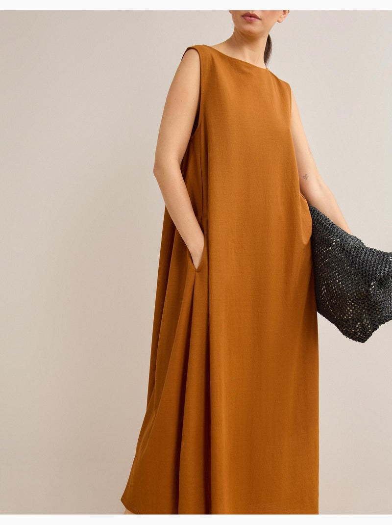 Robe longue fluide, MO Fashion Marron - Kiabi