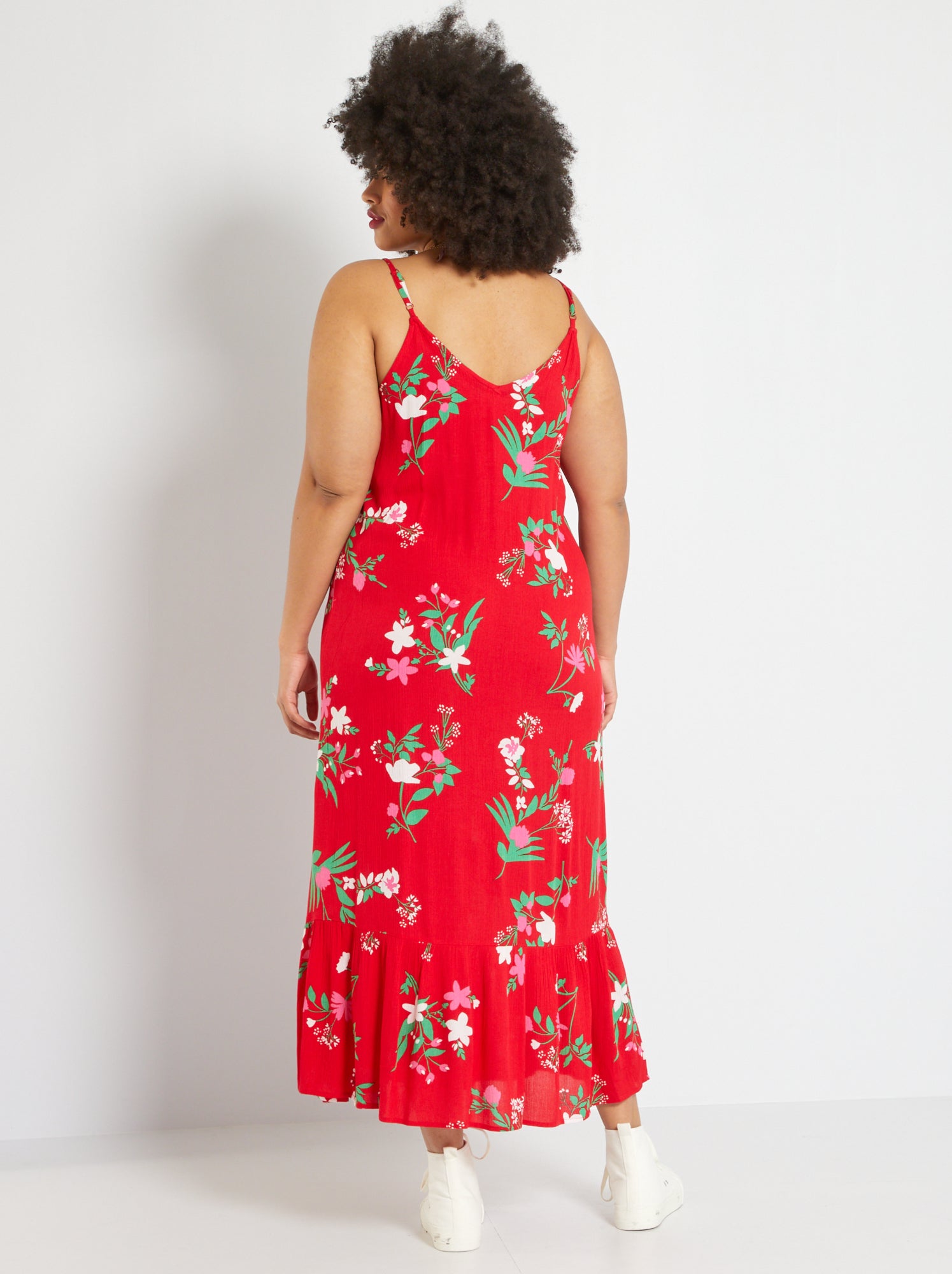 Kiabi robe longue rouge best sale