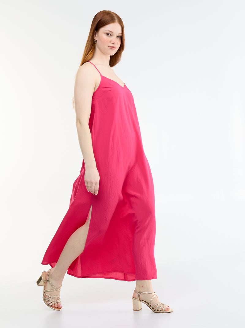 Robe longue fluide Rose - Kiabi