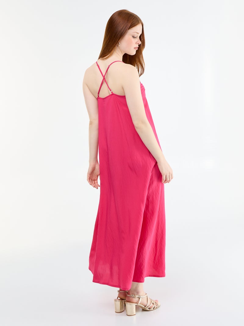 Robe longue fluide Rose - Kiabi