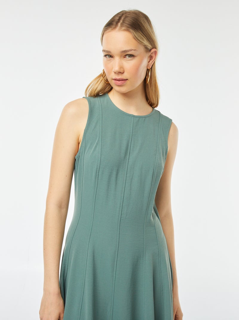 Robe Patineuse Evita Calista Sans Manches - Imprimé Floral Bleu Et Crème - Taille 10 - Occasion Très Bon état