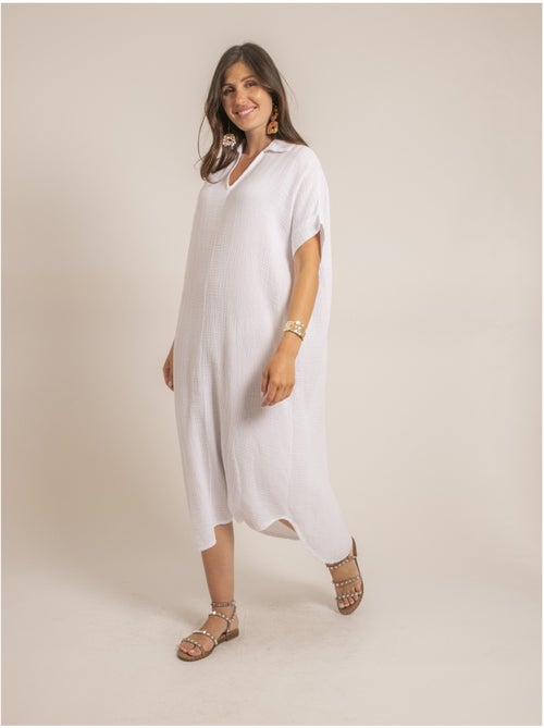 Robe longue gaze de coton ipelor - Kiabi