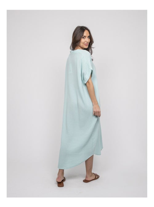 Robe longue gaze de coton ipelor - Kiabi