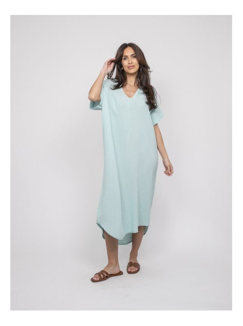 Robe longue gaze de coton ipelor - Kiabi