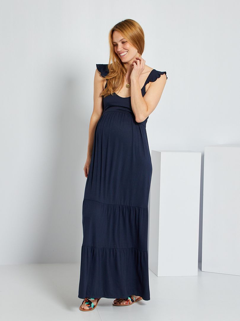 Robe longue grossesse bleu marine Kiabi 18.00€