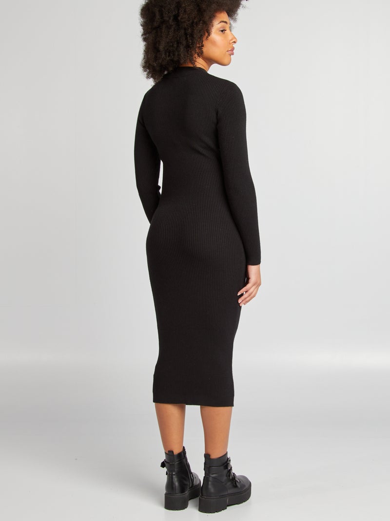 Robe longue grossesse noir - Kiabi
