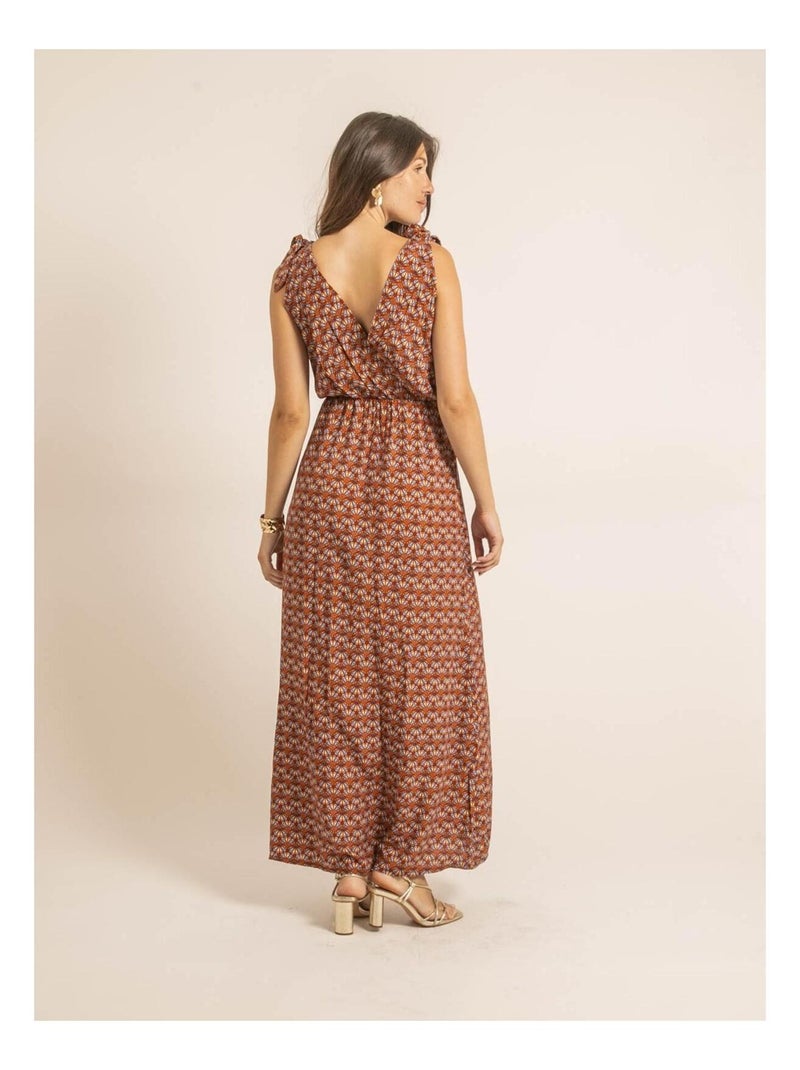 Robe longue iliana Rouge brique - Kiabi