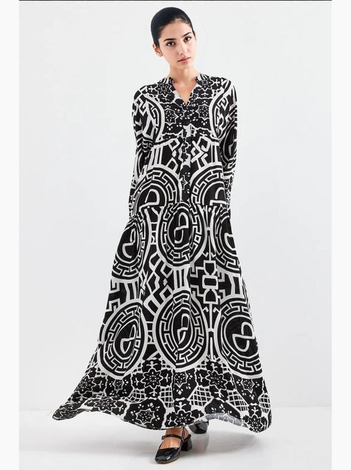 Robe longue imprimée à col en v bdart - Kiabi Robe longue imprimée à col en v bdart - Kiabi