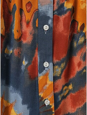 Robe longue imprimée à col en v bdart