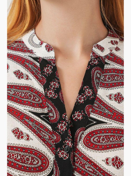 Robe longue imprimée à col en v bdart - Kiabi
