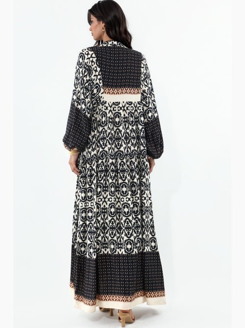 Robe longue imprimée à col en v bdart - Kiabi