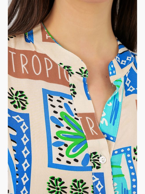 Robe longue imprimée à col en v bdart - Kiabi Robe longue imprimée à col en v bdart - Kiabi
