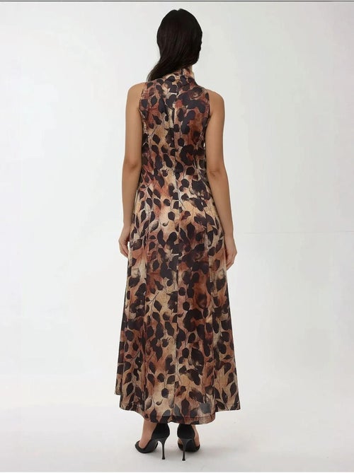 Robe longue imprimée à col licou - Kiabi Robe longue imprimée à col licou - Kiabi