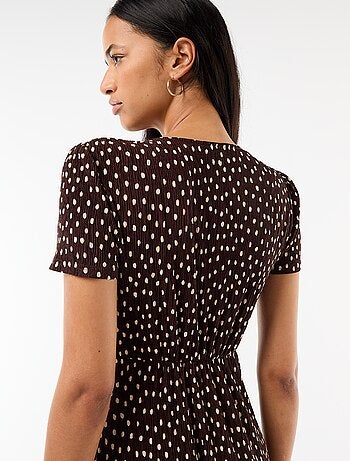 Robe longue imprimée all-over fine