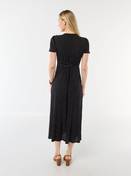 Robe longue imprimée all-over fine - Kiabi