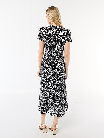 Robe longue imprimée all-over fine