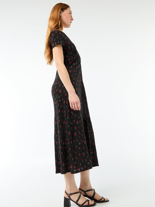 Robe longue imprimée all-over fine - Kiabi