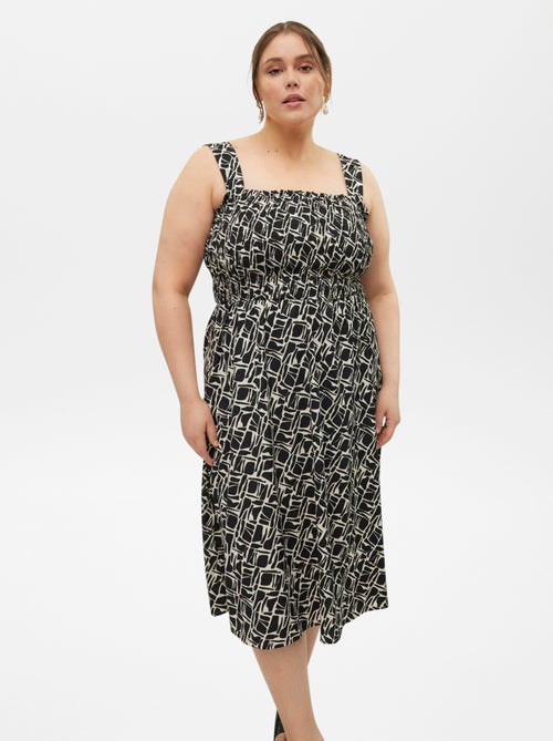 Robe longue imprimée 'Vero Moda Curve' - Kiabi