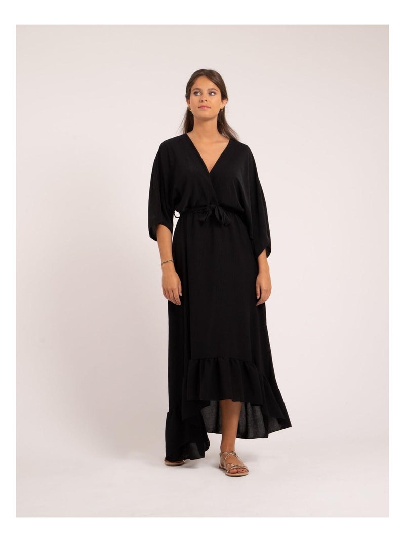 Robe longue ioanna Noir - Kiabi