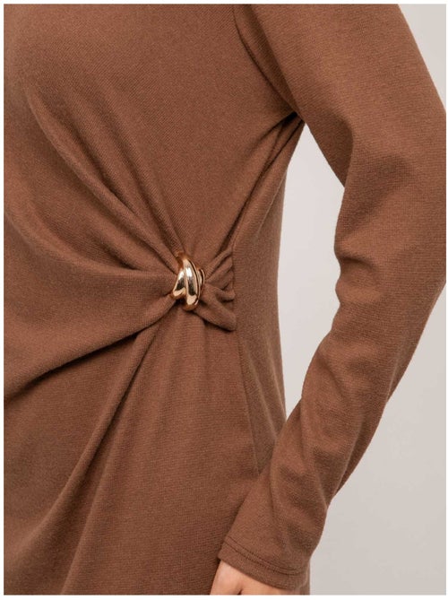 Robe longue maille douce drapé ilarisse - Kiabi Robe longue maille douce drapé ilarisse - Kiabi