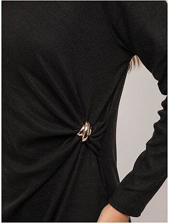 Robe longue maille douce drapé ilarisse