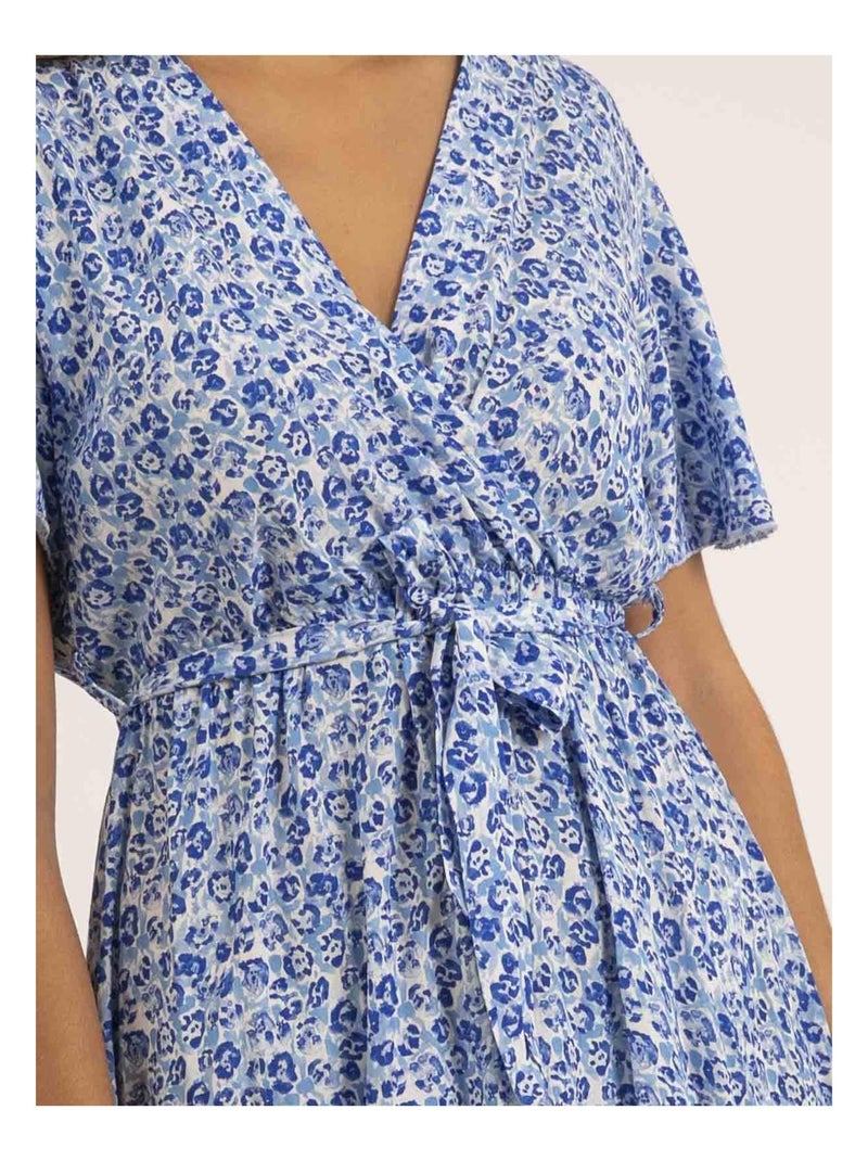 Robe longue motifs ifam Bleu - Kiabi