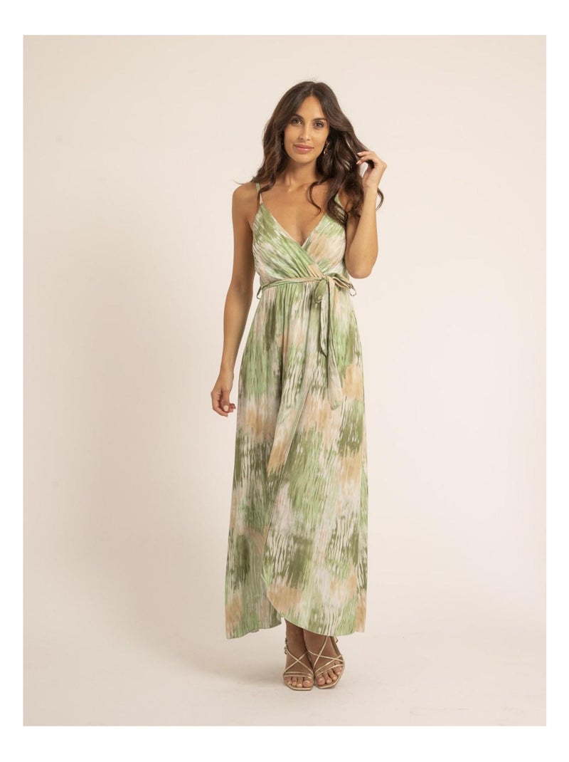 Robe longue motifs iglory Vert - Kiabi