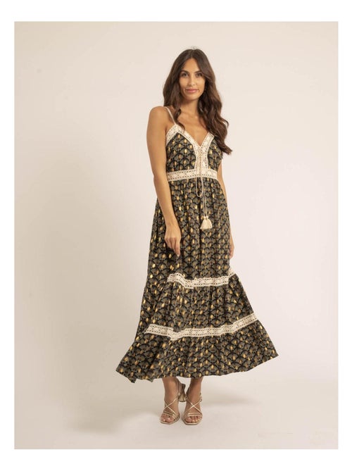 Robe longue motifs ipina - Kiabi Robe longue motifs ipina - Kiabi