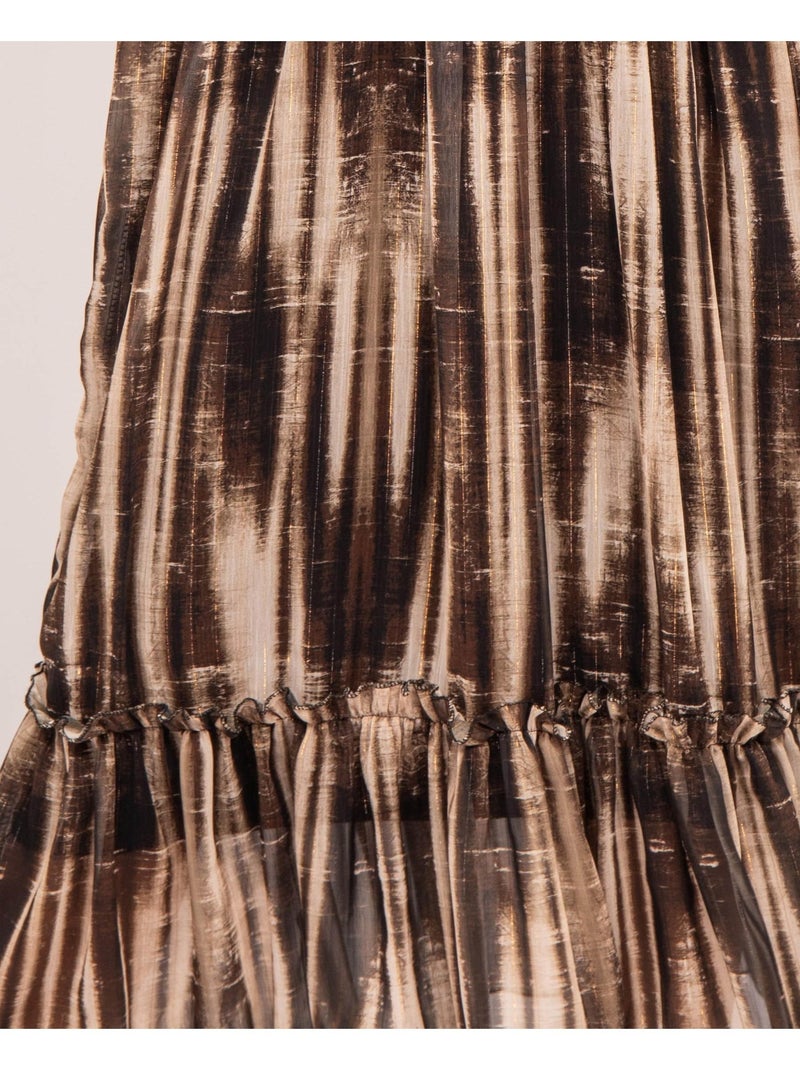 Robe longue motifs izan Beige - Kiabi